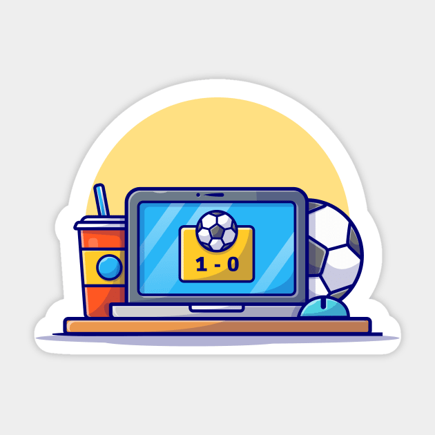 Online Soccer Match Cartoon Vector Icon Illustration (3) Sticker by Catalyst Labs